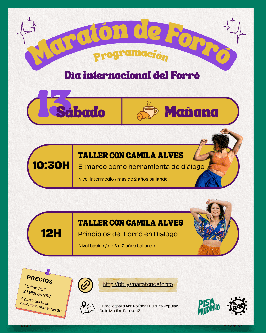 Maratón de Forró - Taller con Camila Alves - Pisa Miudinho