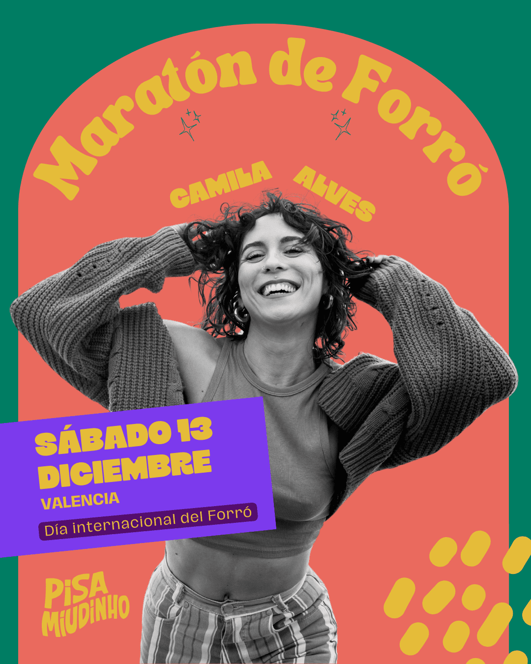 Maratón de Forró - Taller con Camila Alves - Pisa Miudinho